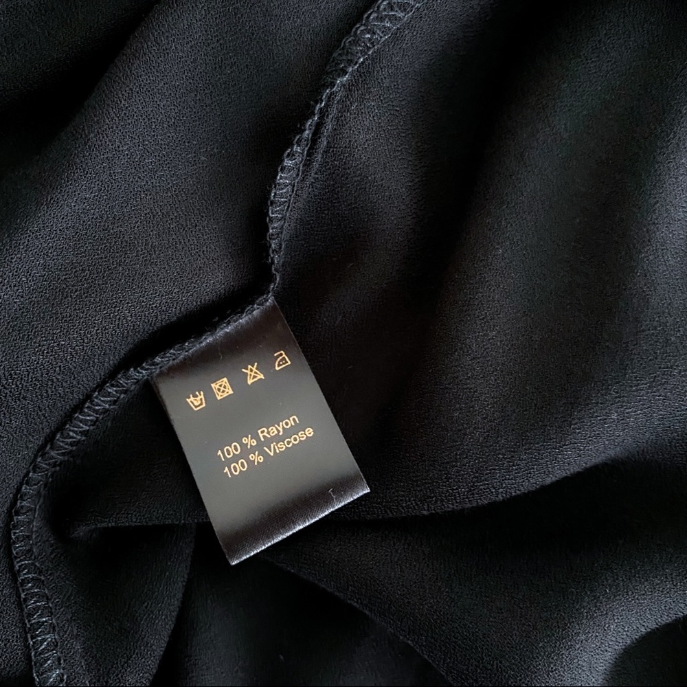 Black Slip Midi Dress with Spaghetti Straps - Picture 13 of 16